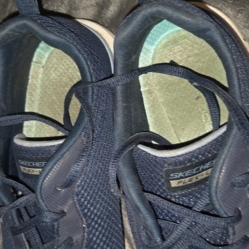 Skechers Flex Lite Navy In Size 9 - Picture 3 of 8